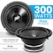 Pyle Pyle 6.5" Car Audio Speaker Midrange, 300W Power, Paper Cone, 200-5 kHz, 8Ohm, 30 oz Magnet PDMR6 - alternate 7